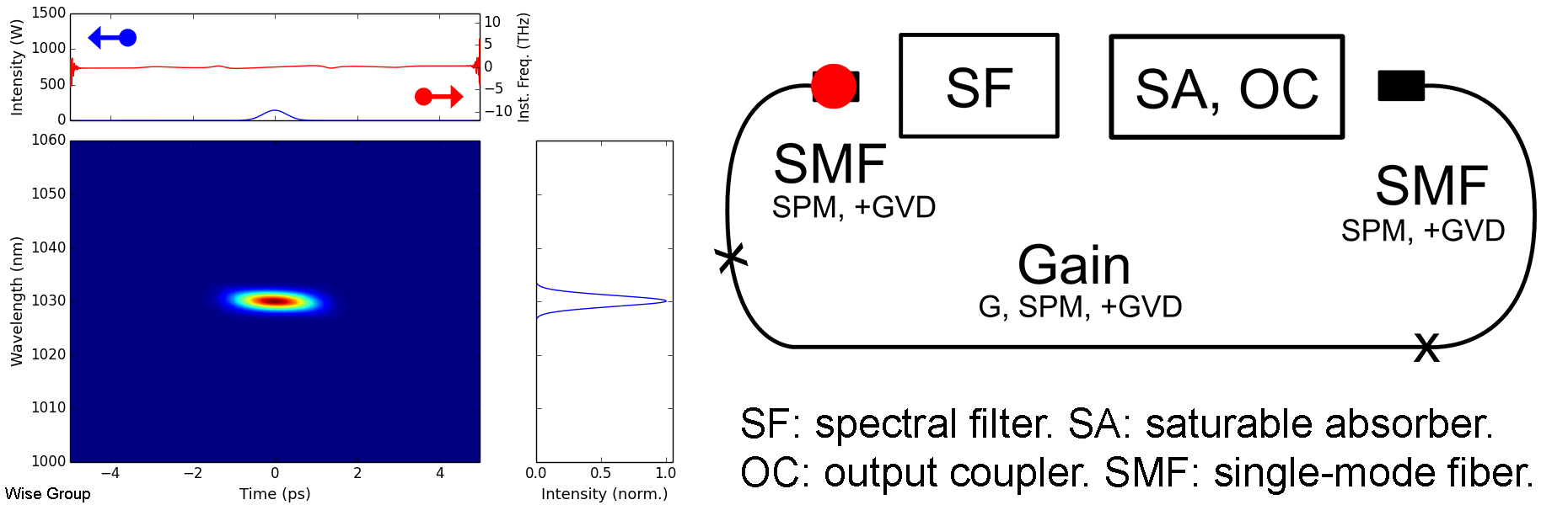 Animation of amplifier similariton evolution